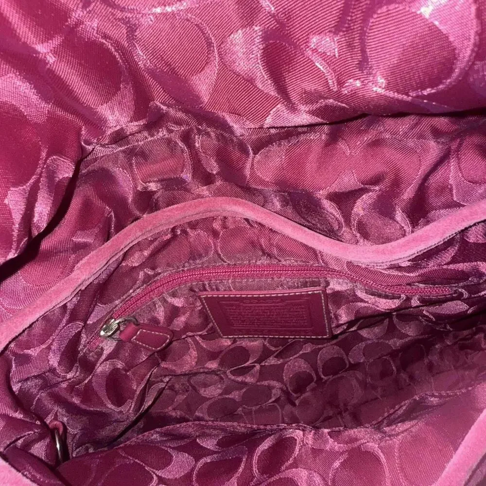 Vintage Rare Coach Suede Shoulder Bag - Picture 7 of 9